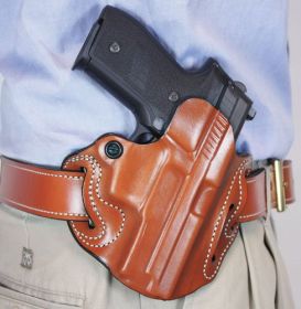 Desantis Speed Scabbard Holstr (Option: Rh Owb Leather Ruger Sec 9 Tan)