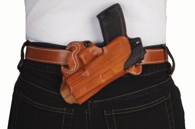 Desantis Small Of Back Holster (Option: Rh Owb Leather S&W J 2-2.25 Tn)
