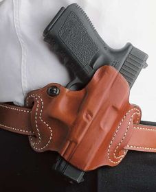 Desantis Mini Slide Holster (Option: Owb Lh Leather S/A Hellcat Tan)
