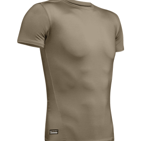 UA Men's Tactical HeatGear Compression T-Shirt (Color: Federal Tan, size: X-Large)