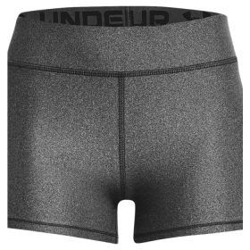 Women's HeatGear Mid-Rise Shorty (Color: Charcoal Light Heather, size: medium)