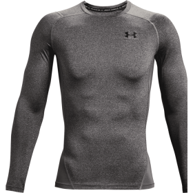 HeatGear Armour Long Sleeve (Color: Carbon Heather, size: large)