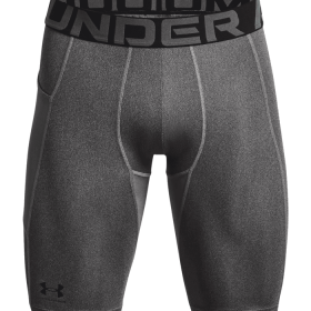 HeatGear Pocket Long Shorts (Color: Carbon Heather, size: small)