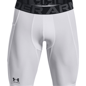 HeatGear Pocket Long Shorts (Color: White, size: 2X-Large)