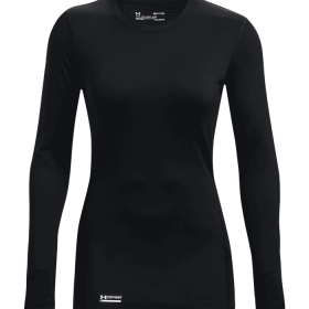 Women's UA Tactical ColdGear Infrared Base Crew (Color: Black, size: X-Small)