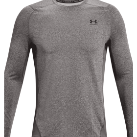ColdGear Armour Fitted Crew (Color: Charcoal Light Heather, size: X-Small)