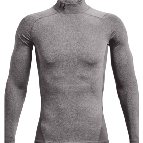 ColdGear Compression Mock (Color: Charcoal Light Heather, size: 4X-Large)