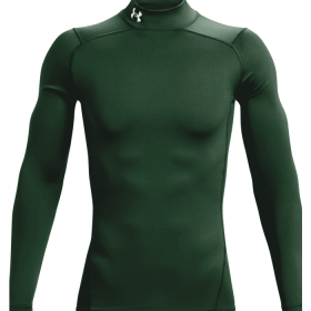 ColdGear Compression Mock (Color: Forest Green, size: large)