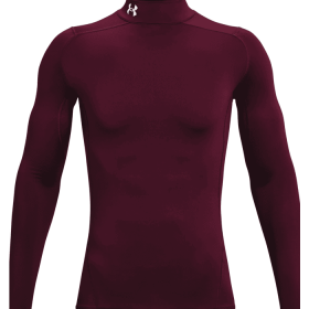 ColdGear Compression Mock (Color: Maroon, size: X-Small)