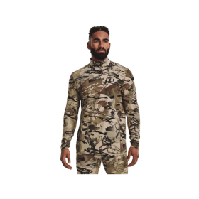 Men's ColdGear Infrared Camo Mock Long Sleeve (Color: UA Barren Camo, size: large)
