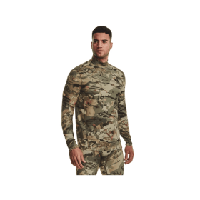 Men's ColdGear Infrared Camo Mock Long Sleeve (Color: UA Forest All Season Camo, size: medium)