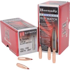 Hornady ELD Match Bullets (Option: 6.5mm .264 120 gr. ELD Match 100 Box)
