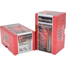 Hornady ELD Match Bullets (Option: 6.5mm .264 147 gr. ELD Match 100 Box)