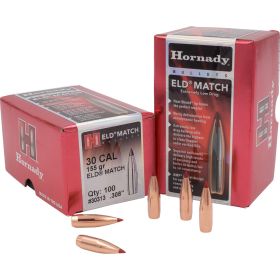 Hornady ELD Match Bullets (Option: 30 Cal. .308 155 gr. ELD Match 100 Box)