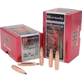 Hornady ELD Match Bullets (Option: 338 Cal. .338 285 gr. ELD Match 50 Box)