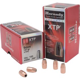 Hornady Traditional Pistol Bullets (Option: 9mm .355 147 gr. XTP 100 box)