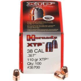 Hornady Traditional Pistol Bullets (Option: 38 cal. .357 110 gr. XTP 100 box)