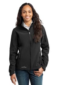Eddie Bauer® - Ladies Soft Shell Jacket. EB531 (Color: Black, size: M)