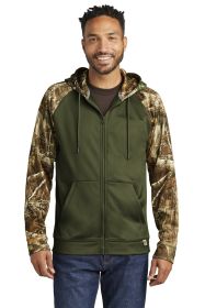 Russell Outdoors™ Realtree® Performance Colorblock Full-Zip Hoodie RU452 (Color: Olive Drab Green/ Realtree Edge, size: M)