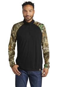 Russell Outdoors™ Realtree® Colorblock Performance 1/4-Zip RU152 (Color: Black/ Realtree Edge, size: M)