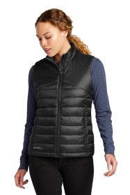 Eddie Bauer® Ladies Quilted Vest EB513 (Color: Deep Black, size: M)
