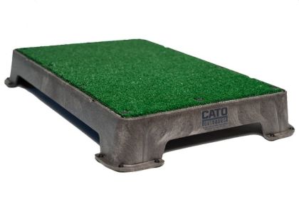 Cato Board Dog Training Platform (Surface Material: Turf, Color: Brown)