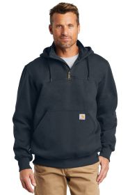 Carhartt ® Rain Defender ® Paxton Heavyweight Hooded Zip Mock Sweatshirt. CT100617 (Color: New Navy, size: S)
