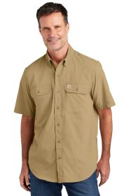 Carhartt Force® Solid Short Sleeve Shirt CT105292 (Color: Dark Khaki, size: S)