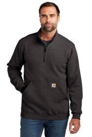 Carhartt® Midweight 1/4-Zip Mock Neck Sweatshirt CT105294 (Color: Carbon Heather, size: S)