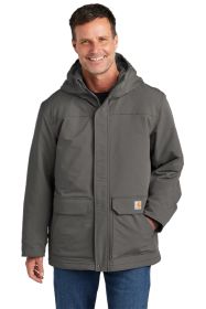 Carhartt® Super Dux™ Insulated Hooded Coat CT105533 (Color: Gravel, size: S)