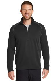 Eddie Bauer® Smooth Fleece 1/2-Zip. EB236 (Color: Black, size: XS)