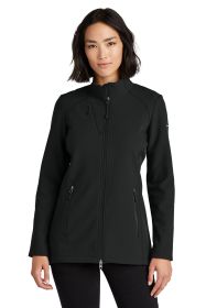 Eddie Bauer® Ladies Stretch Soft Shell Jacket EB545 (Color: Deep Black, size: XS)
