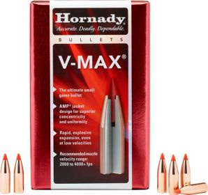 Hornady Bullets 22 Cal .224 (Option: 35Gr V-Max 100Ct 40Bx/Cs)