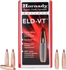 Hornady Bullets 22 Cal .224 (Option: 62Gr. Eld-Vt 100Ct 25Bx/Cs)