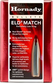 Hornady Bullets 6.5Mm .264 (Option: 130Gr Eld-Match 100Ct 15Bx/Cs)