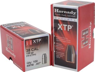 Hornady Bullets 38 Cal 357 (Option: 158Gr Xtp-Fp 100Rd 25Bx/Cs)