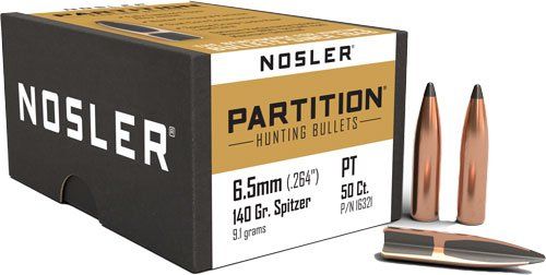 Nosler Bullets 6.5Mm .264 (Option: 140Gr Partition 50Ct)