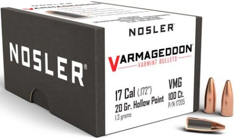 Nosler Bullets 17 Cal .172 (Option: 20Gr Varmageddon Fbhp 100Ct)
