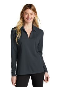Nike Ladies Dri-FIT Micro Pique 2.0 Long Sleeve Polo NKDC2105 (Color: Anthracite, size: S)
