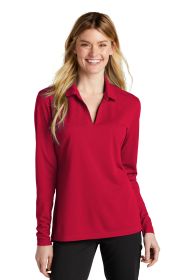 Nike Ladies Dri-FIT Micro Pique 2.0 Long Sleeve Polo NKDC2105 (Color: University Red, size: S)