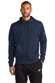Nike Club Fleece Sleeve Swoosh Full-Zip Hoodie NKDR1513 (Color: Midnight Navy, size: XS)
