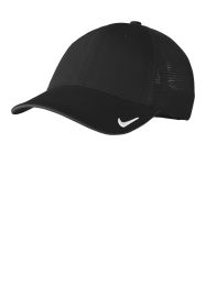 Nike Stretch-to-Fit Mesh Back Cap NKFB6448 (Color: Black/ Black, size: S/M)