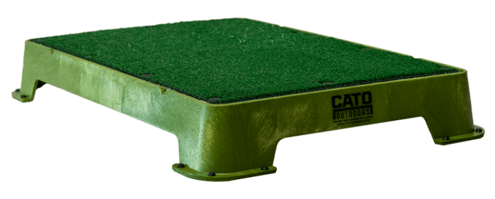 Cato Board Dog Training Platform (Surface Material: Turf, Color: Olive Green)