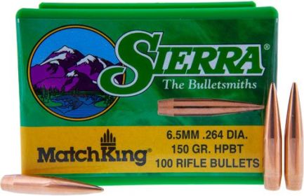 Sierra Bullets 6.5Mm .264 (Option: 150Gr Hp-Bt Match 100Ct)