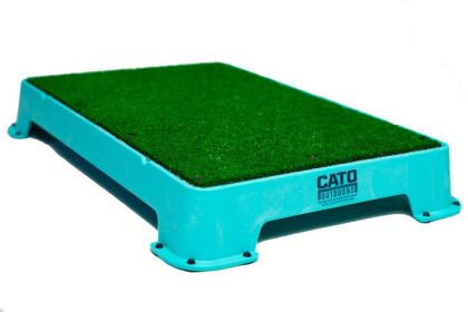 Cato Board Dog Training Platform (Surface Material: Turf, Color: Teal)