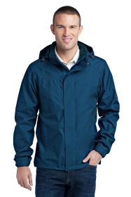 Eddie Bauer® - Rain Jacket. EB550 (Color: Deep Sea Blue/ Dark Adriatic, size: S)