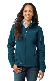 Eddie Bauer® - Ladies Soft Shell Jacket. EB531 (Color: Dark Adriatic, size: S)