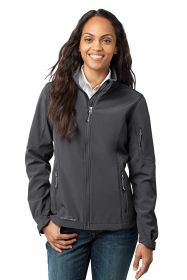 Eddie Bauer® - Ladies Soft Shell Jacket. EB531 (Color: Grey Steel, size: S)