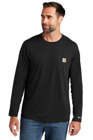Carhartt Force® Long Sleeve Pocket T-Shirt CT104617 (Color: Black, size: M)