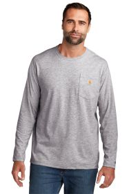 Carhartt Force® Long Sleeve Pocket T-Shirt CT104617 (Color: Heather Grey, size: M)